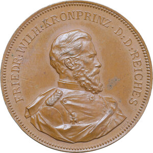 obverse: Germany. Frederick III (1831-1888). AE Medal 1888 for the visit in Sanremo