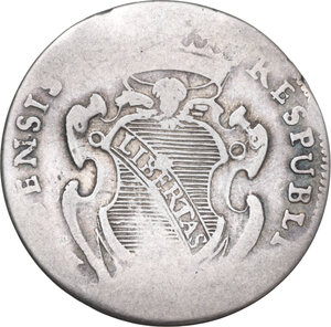 obverse: Italy. Repubblica (1369-1799). AR San Martino da 15 soldi 1743, Lucca mint