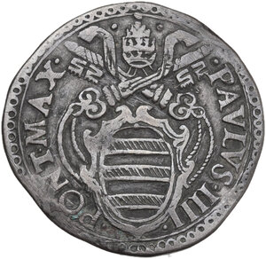 obverse: Italy . Paul IV (1555-1559) Giampietro Carafa. AR Testone, Roma mint