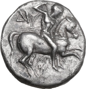 obverse: Southern Apulia, Tarentum. AR Nomos, 272-235 BC