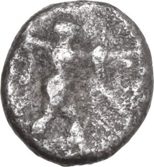 obverse: Lucania, Poseidonia-Paestum. AR Diobol, 410-350 BC