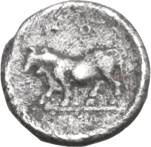 reverse: Lucania, Poseidonia-Paestum. AR Hemiobol, 445-420 BC