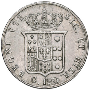 reverse: NAPOLI, Ferdinando II Di Borbone - 120 Grana, 1858