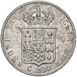 reverse: NAPOLI, Ferdinando II di Borbone - 120 Grana, 1858