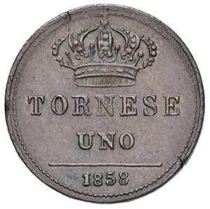 reverse: NAPOLI, Ferdinando II Di Borbone - 1 Tornese, 1858