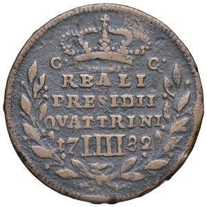 reverse: ORBETELLO, Reali Presidi della Toscana - 4 Quattrini, 1782