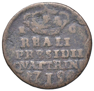 reverse: ORBETELLO, Reali Presidi della Toscana - 1 Quattrino, 1798