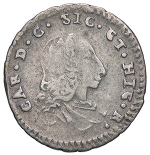 obverse: PALERMO, Carlo II - Mezzo tarì, 1751