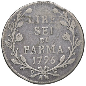 reverse: PARMA, Ferdinando di Borbone - 6 Lire, 1796