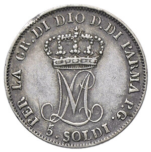 reverse: PARMA, Maria Luigia d  Austria - 5 Soldi, 1815