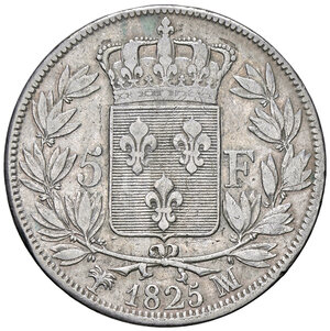 reverse: FRANCIA, Carlo X - 5 Franchi, 1825 M