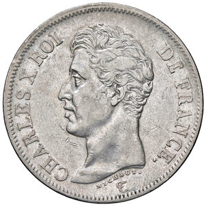 obverse: FRANCIA, Carlo X - 5 Franchi, 1825 W