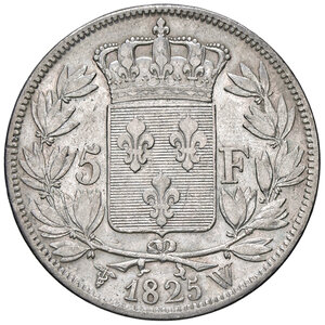 reverse: FRANCIA, Carlo X - 5 Franchi, 1825 W