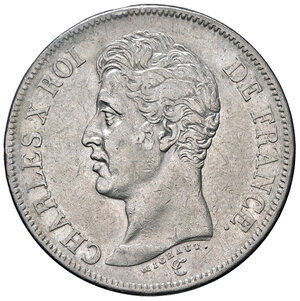 obverse: FRANCIA, Carlo X - 5 Franchi, 1826 A