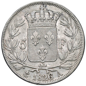 reverse: FRANCIA, Carlo X - 5 Franchi, 1826 A