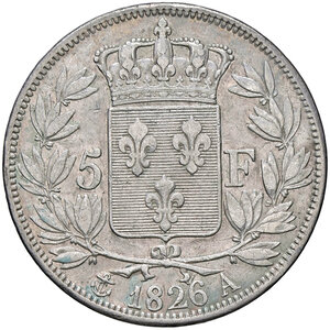 reverse: FRANCIA, Carlo X - 5 Franchi, 1826 A