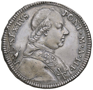 obverse: ROMA, Pio VI - Mezzo Scudo, 1777