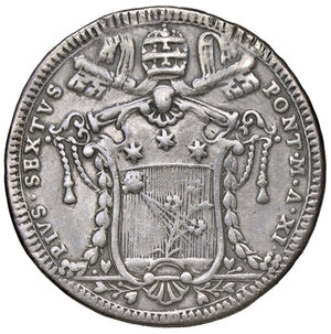 obverse: ROMA, Pio VI - Testone, 1785