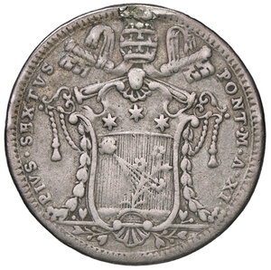 obverse: ROMA, Pio VI - Testone, 1785