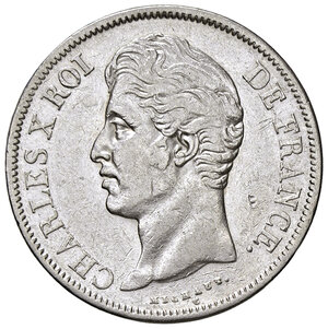 obverse: FRANCIA, Carlo X - 5 Franchi, 1828 A