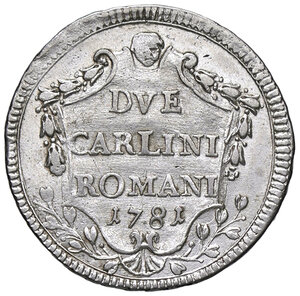 reverse: ROMA, Pio VI - Due Carlini, 1781