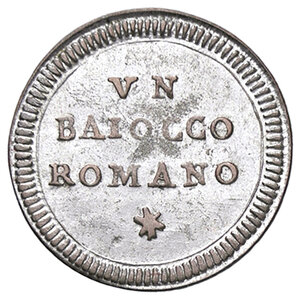 reverse: ROMA, Pio VI - 1 Baiocco, 1780