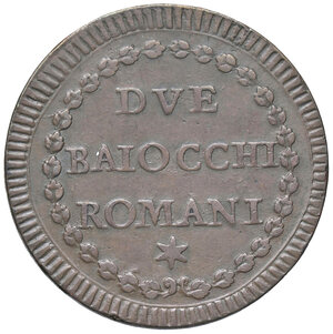 reverse: ROMA, Pio VI - 2 Baiocchi, (1775-1779) An XIII