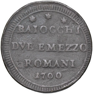 reverse: ROMA, Pio VI - Due Baiocchi e Mezzo, 1796