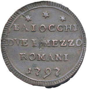 reverse: ROMA, Pio VI - Due Baiocchi e Mezzo, 1797