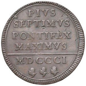 reverse: ROMA, Pio VII - Baiocco, 1801