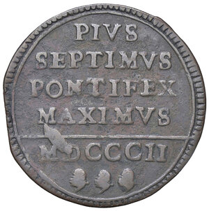 reverse: ROMA, Pio VII - Baiocco, 1802