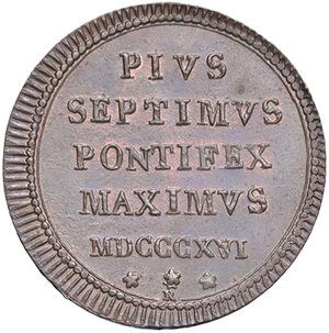 reverse: ROMA, Pio VII - Quattrino, 1816