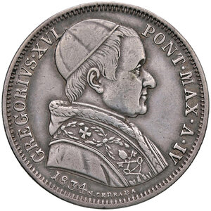 obverse: ROMA, Gregorio XVI - 30 Baiocchi, 1834