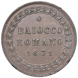 reverse: ROMA, Gregorio XVI - Baiocco, 1831