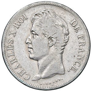 obverse: FRANCIA, Carlo X - 5 Franchi, 1829 A