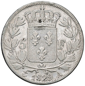 reverse: FRANCIA, Carlo X - 5 Franchi, 1829 A