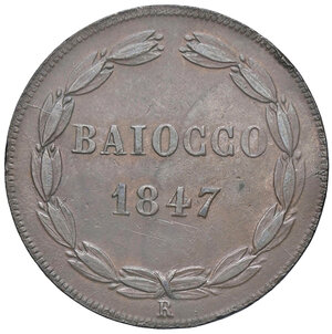 reverse: ROMA, Pio IX - Baiocco, 1847