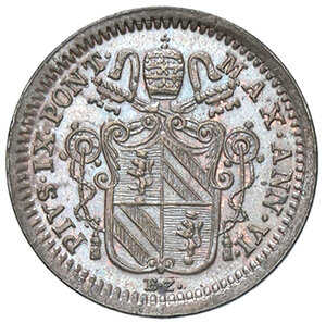 obverse: ROMA, Pio IX - Quattrino, 1851