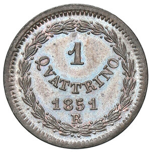 reverse: ROMA, Pio IX - Quattrino, 1851