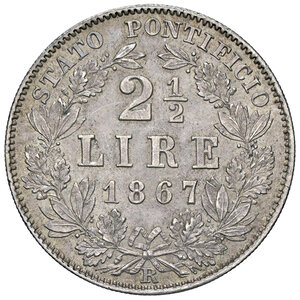 reverse: ROMA, Pio IX - 2,5 Lire, 1867