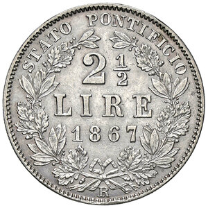 reverse: ROMA, Pio IX - 2,5 Lire, 1867