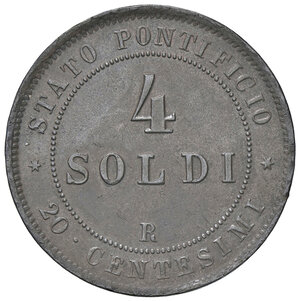 reverse: ROMA, Pio IX - 4 Soldi, 1866