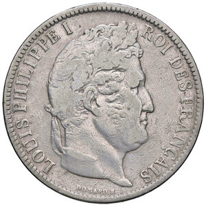 obverse: FRANCIA, Luigi Filippo - 5 Franchi, 1831 D