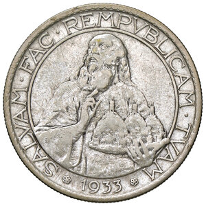 reverse: SAN MARINO, 20 Lire, 1933