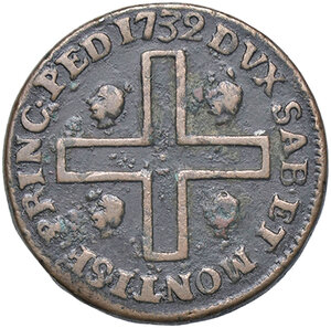 reverse: TORINO, Carlo Emanuele III - 3 Cagliaresi, 1732