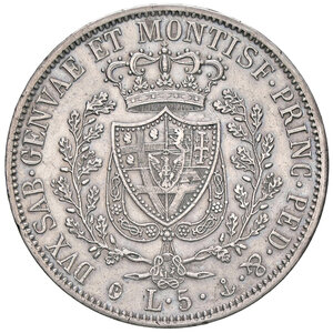 reverse: CARLO FELICE, 5 Lire, 1827-G