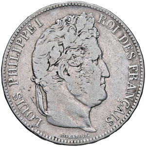 obverse: FRANCIA, Luigi Filippo - 5 Franchi, 1833 L