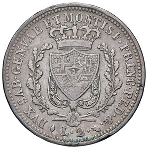 reverse: CARLO FELICE, 2 Lire, 1825-T