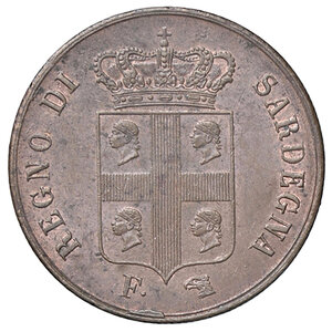 obverse: CARLO ALBERTO, 5 Centesimi, 1842