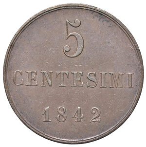 reverse: CARLO ALBERTO, 5 Centesimi, 1842